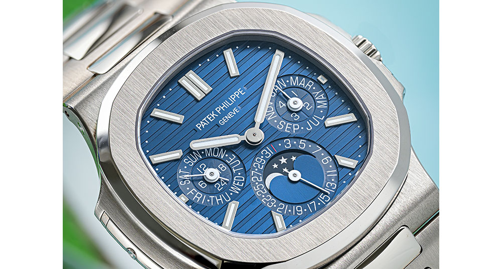 Patek Philippe 5740 perpetual calendar functions explained including moonphase leap year day and date displays