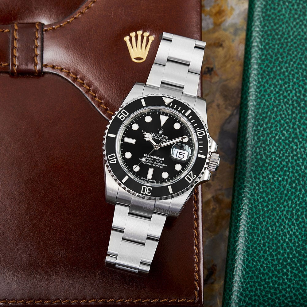 Current no-date Rolex Submariner reference 124060, stainless steel with black bezel and dial