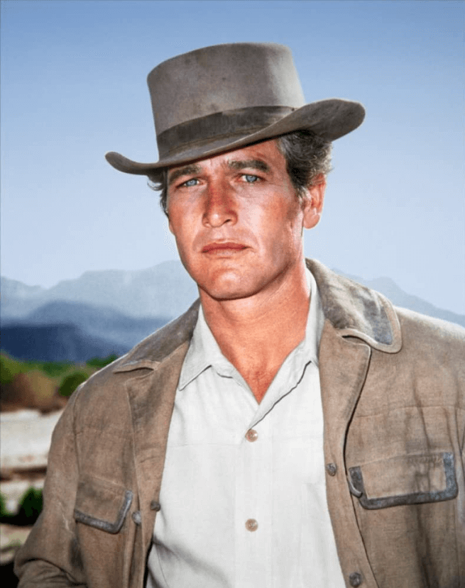 Paul Newman Sports a Cowboy Hat in a Promo Photo for his role as Butch Cassidy in Butch Cassidy and the Sundance Kid 
