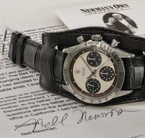 Paul Newman’s Rolex Daytona with Black Leather Strap and White Dial Rests on a Letter from Daughter Nell Newman