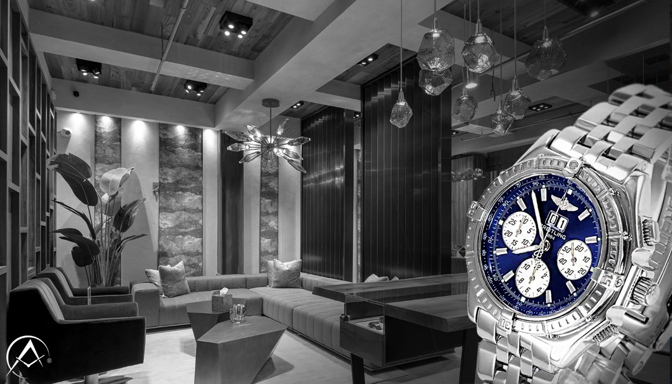 Breitling Luxury Watch Inside Avi & Co.’s Sophisticated and Newly Furnished Showroom