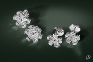 Diamonds by Avi & Co. Floral Diamond Earrings 
