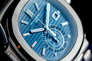 Closeup of Patek Philippe 40th Anniversary Nautilus dial