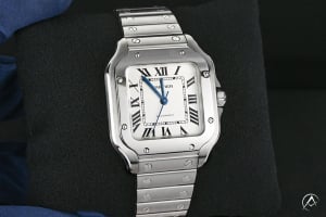 Cartier Santos de Cartier, Stainless Steel, White Dial, 35 mm