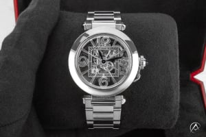 Cartier Pasha, Steel, Skeleton Dial, 41 mm