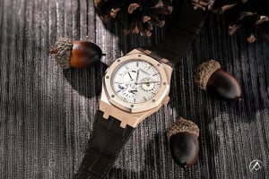 Audemars Piguet Royal Oak, Dual Time Power Reserve, 18K Rose Gold, Silver Index Dial