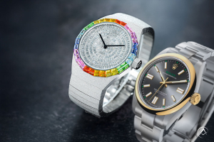 Watches and Wonders 2026 new releases Rolex Oyster Perpetual 41 mm and Avi & Co. Frosted Rainbow