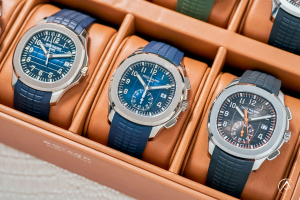 Aquanaut watches in leather watch box