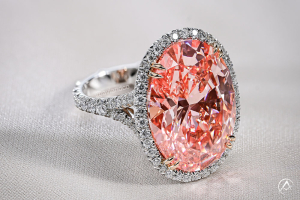 Avi & Co. engagement ring pink diamond