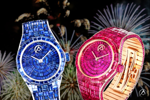 Sapphire and ruby red and blue Hue Collection watches for independence day 