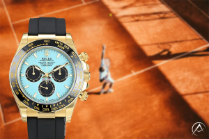 Rolex Cosmograph Daytona, 18K Yellow Gold, Tiffany Blue Index Dial, Oysterflex Bracelet