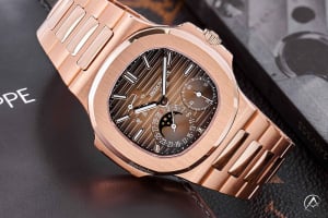 Powerful Patek Philippe Watches - Patek Philippe Nautilus Reference 5712, 18K Rose Gold, Brown Dial, 40 mm