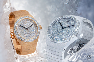 Frosted watches from Avi & Co. 18k white gold and 18k rose gold watches