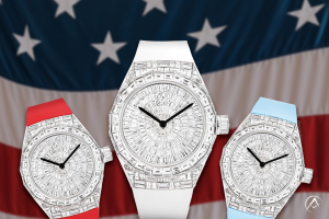 Avi & Co. Iced Collection Color In Motion watches, diamond watches for july fourth