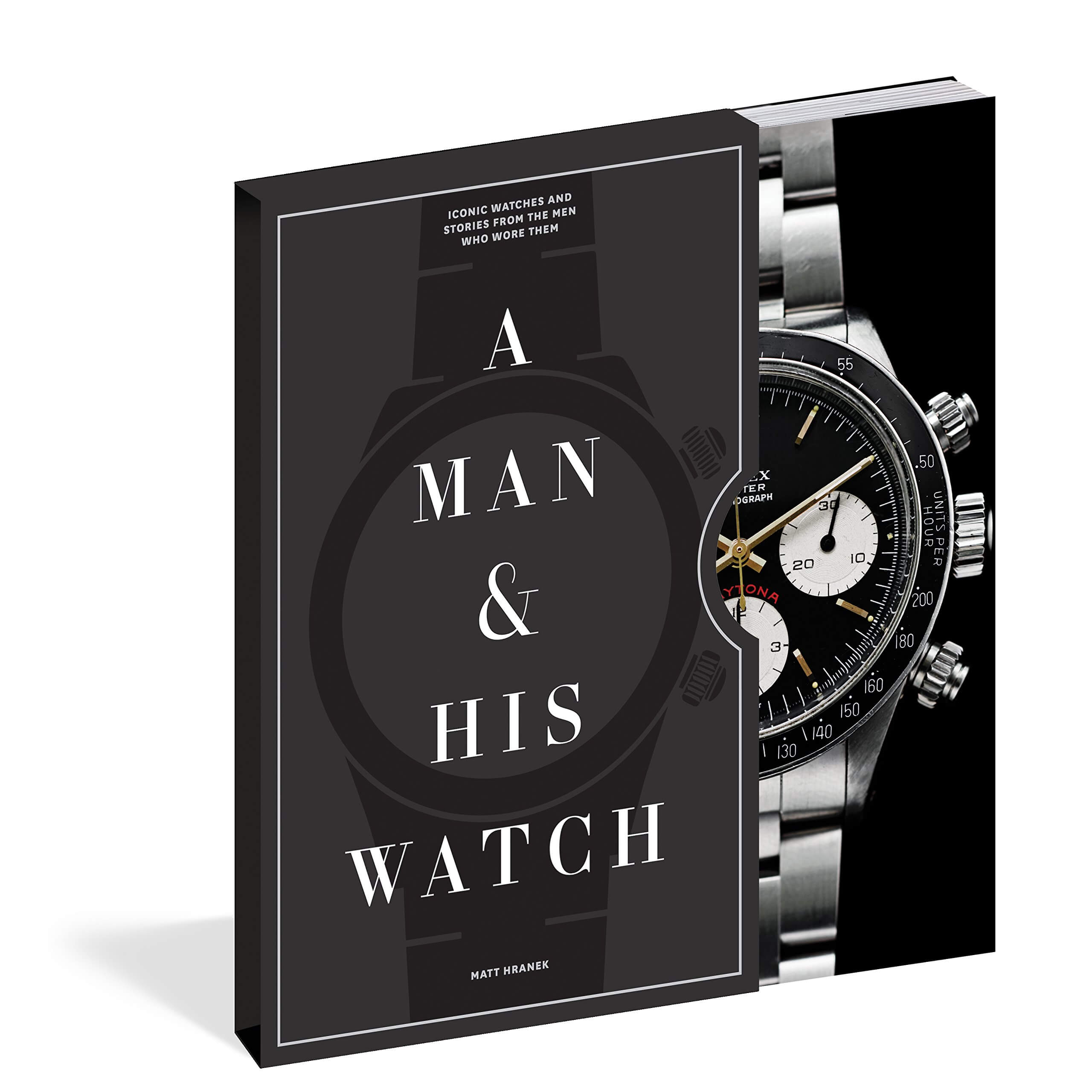 Black Book with White Lettering with a Rolex Popping Out, Written by Matt Hranek 