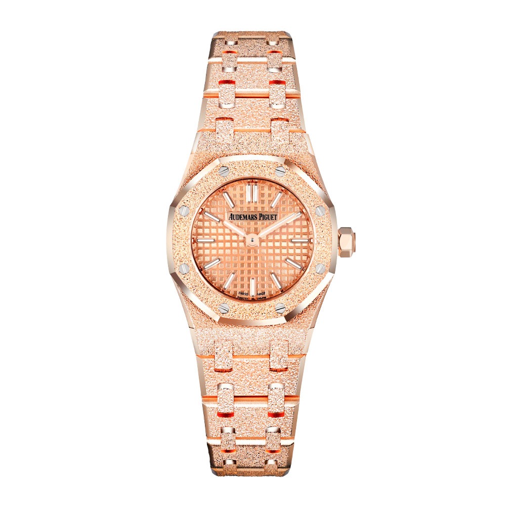 Audemars Piguet Royal Oak Watch 23MM Rose Gold Index Hour Markers Dial Rose Gold