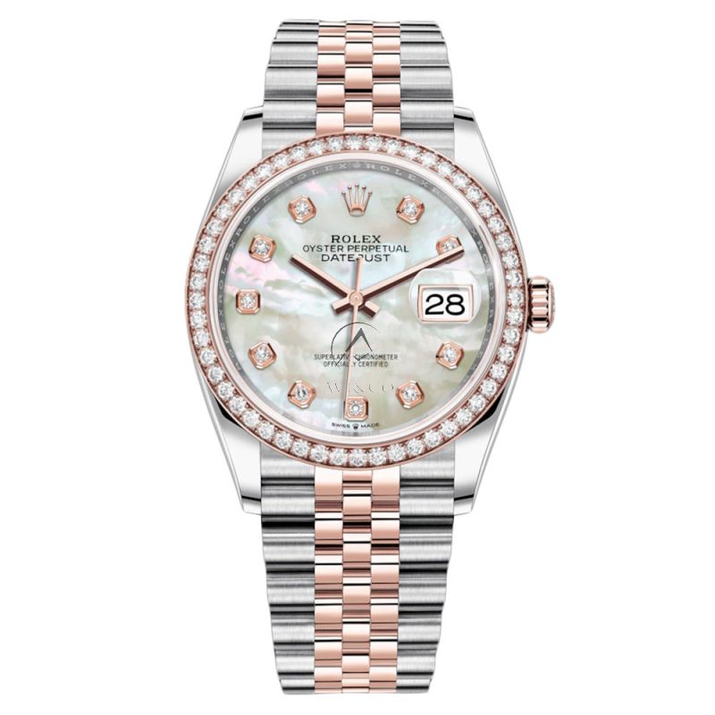 Shop Rolex Datejust 36 126281RBR Jubilee Steel 18K Rose Gold MOP 36 mm