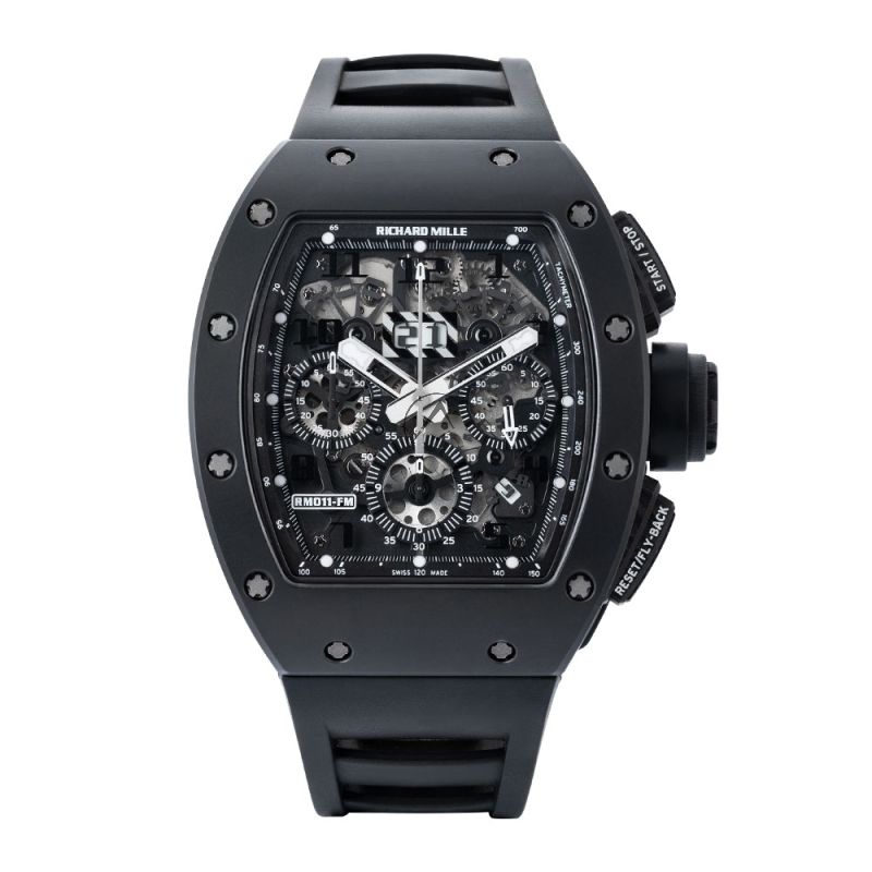 Richard Mille RM 011 Black Phantom Flyback Chronograph Carbon Trans