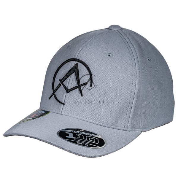Avi & Co Hat-Grey Flexfit 110® Cool & Dry Mini Pique Baseball Cap