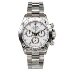 pre-owned Rolex Daytona 116520, Oyster, Steel, White Index Dial, 40 mm