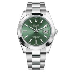 Rolex Datejust 41 126300, Oyster, Green Index Dial, 41mm