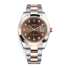 Rolex Datejust 41, 126301, Oyster, Steel & 18K Rose Gold, Chocolate Diamond Dial, 41mm