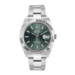 Rolex Datejust 41 126334, Stainless Steel, Green Index Dial, 41 mm
