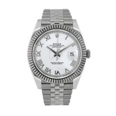 Rolex Datejust 126334, Stainless Steel Jubilee, White Roman Dial, 41mm