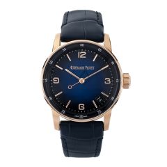 15210OR.OO.A002KB.03 18K Rose Gold, Smoke Lacquered Blue Dial 41 mm, white background