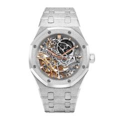 Audemars Piguet Royal Oak 15466BC, Double Balance Wheel, 18K Frosted WG, Openworked Dial, 37 mm