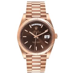 Rolex Day-dae 40 228235, 18K Rose Gold, Chocolate Grid dial, 40 mm