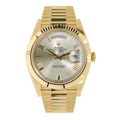 Rolex Day-Date 40 228238 Yellow Gold Silver Dial In Stock