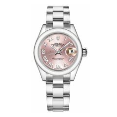Rolex Lady-Datejust 28mm Oyster Steel Pink Roman Dial