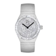 Avi & Co. Limited Edition AWTCH-017, Frosted 18K White Gold, Diamond 24.07CT, 40 mm