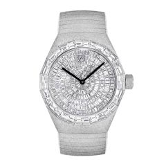 Avi & Co. Limited Edition Diamond, Frosted, 18K White Gold, 44mm