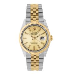 Rolex Datejust 36 16013 Steel & Yellow Gold Champagne Dial In Stock