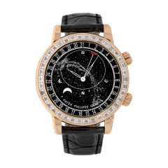 Patek Philippe Grand Complications 6104R, Rose Gold, Black Dial, Celestial Moon Age, 44mm
