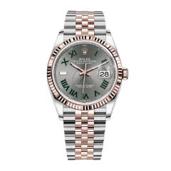 Rolex Datejust 36126231, Stainless Steel and Rose Gold, Wimbledon dial, 36 mm