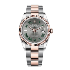 rolex 126231, Stainless Steel and Rose Gold, Wimbledon dial, 36 mm