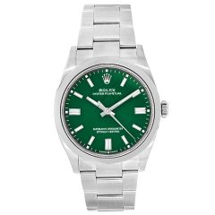 Rolex Oyster Perpetual 124300 Steel Green Dial In Stock