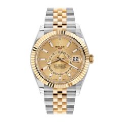 A luxurious Rolex Day-Date 36mm watch crafted in gold and steel, exuding elegance and style.
