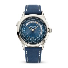 Patek Philippe Complications 5230P-001, World Time, Platinum, Blue Dial, 38 mm