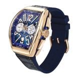 Franck Muller Vanguard V45 CC DT Yacht BL, 18K Rose Gold, Blue