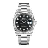 Rolex Datejust 36 126234, Stainless Steel, Black Diamond Dial