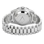 Rolex Day-Date 36 118366, Platinum, SW Baguette Bezel, Blue