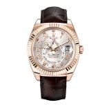 Rolex Sky-Dweller 326135, 18K Rose Gold, Sundust Dial, Alligator