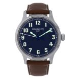Shop Patek Philippe Calatrava 5522A 001 Stainless Steel Blue Dial 42 mm