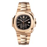Patek Philippe Nautilus 5980 1R 001 18K Rose Gold Black Dial 40 mm