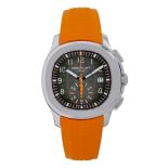 Shop Patek Philippe Aquanaut 5968A 001 Stainless Steel Black Arabic Dial 42 mm