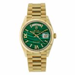 Rolex Day Date 36 128238 President 18K Yellow Gold Green Malachite